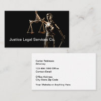 Attorney Criminal Justice Business Cards