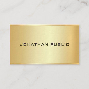Attorney Elegant Professional Faux Gold Template Business Card