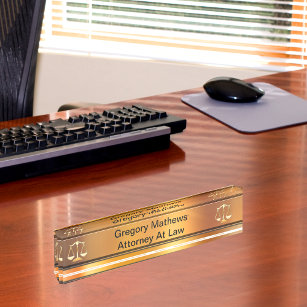 Attorney Executive Desk Name Plates
