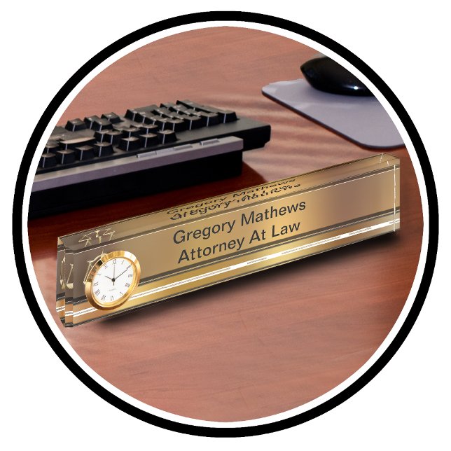 Attorney Executive Desk Name Plates (Creator Uploaded)