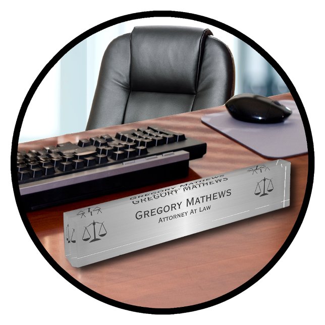 Attorney Executive Desk Name Plates (Creator Uploaded)