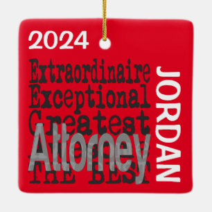 Attorney Extraordinaire CUSTOM Ceramic Ornament