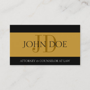Attorney Gold/Gold Bar Business Card