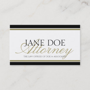 Attorney Gold Script Business Card