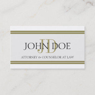 Attorney Gold Stripes - Available Letterhead - Business Card