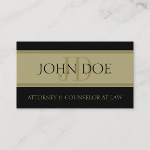 Attorney Golden Banner Business Card