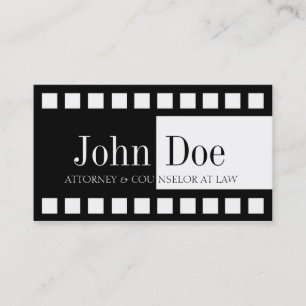 Attorney Half/Half B/W Film Business Card