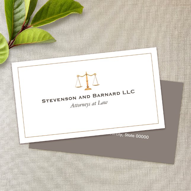 Attorney Justice Scale  Business Card (Creator Uploaded)