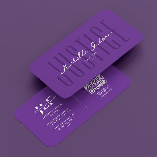Attorney Law Firm  Notary Royal Purple Modern  Business Card