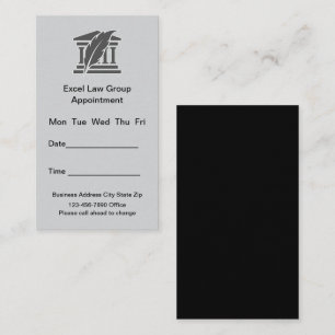 Attorney Law Office Appointment Business Cards