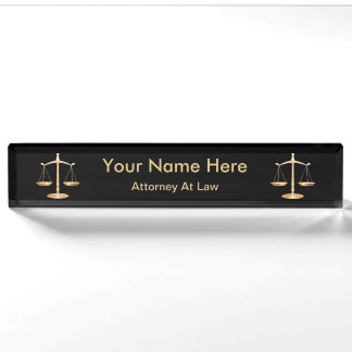 Attorney Lawyer Business  Nameplate