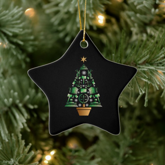 Attorney Lawyer Christmas Tree Ceramic Tree Decoration (Tree)