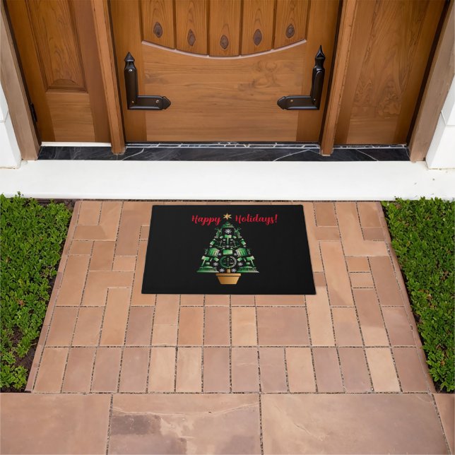 Attorney Lawyer Christmas Tree Doormat (Outdoor)