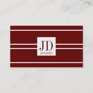 Attorney Lawyer Gold Paper Cherry White Pendant Business Card