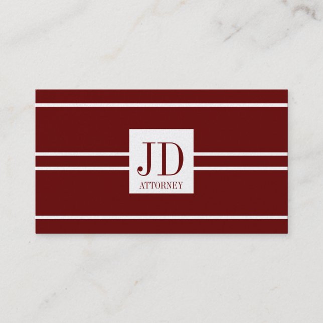Attorney Lawyer Gold Paper Cherry White Pendant Business Card (Front)