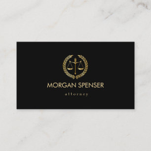 Attorney Lawyer Gold Scale Business Card