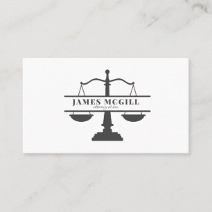 Attorney Lawyer Justice Scale Business Card