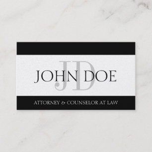Attorney Lawyer Law Firm Monogram Gold Paper Business Card