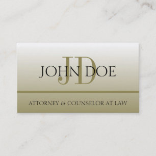 Attorney Lawyer Law Firm Office Monogram Gold Fade Business Card