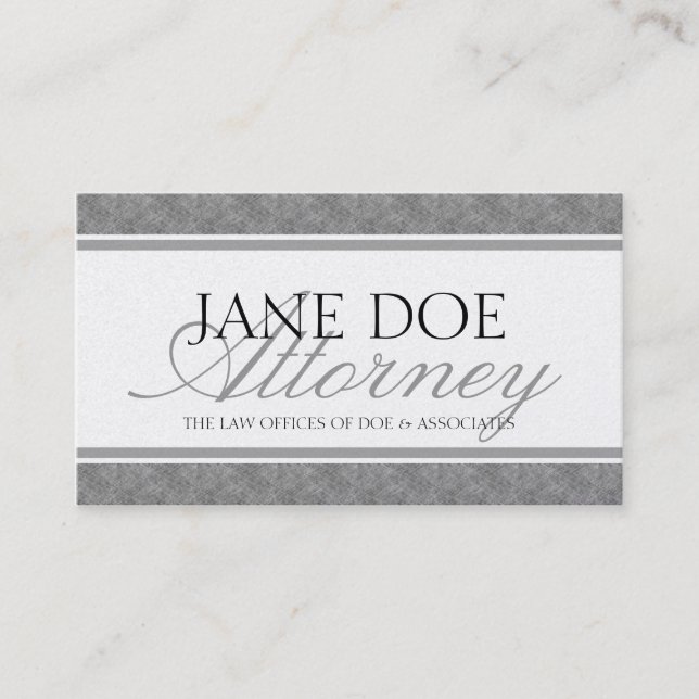 Attorney Lawyer Law Firm Script Blue Marble Platnm Business Card (Front)