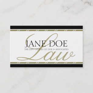 Attorney Lawyer Legal Counsellor Law Firm Gold Business Card