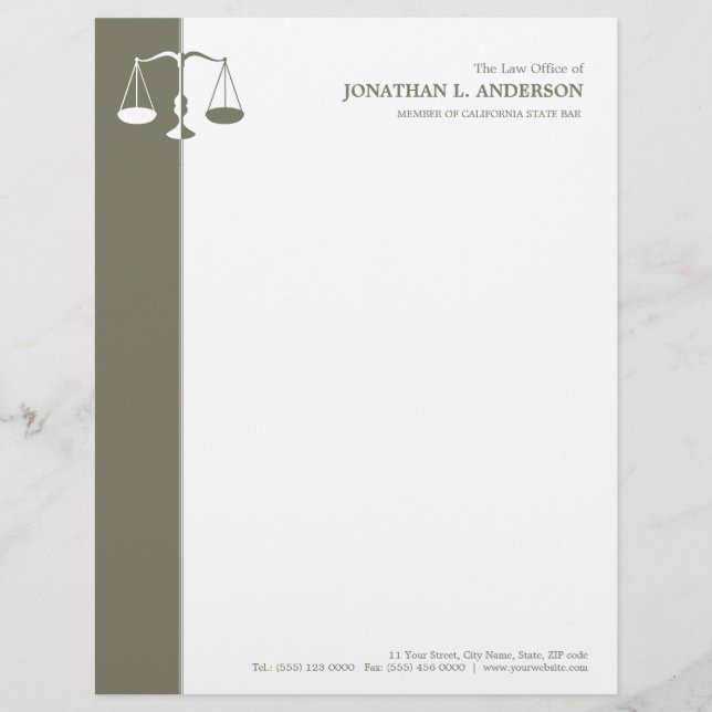 Attorney / Lawyer letterhead (Front)