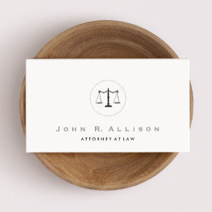 Attorney Lawyer Simple and Elegant Justice Scale Business Card