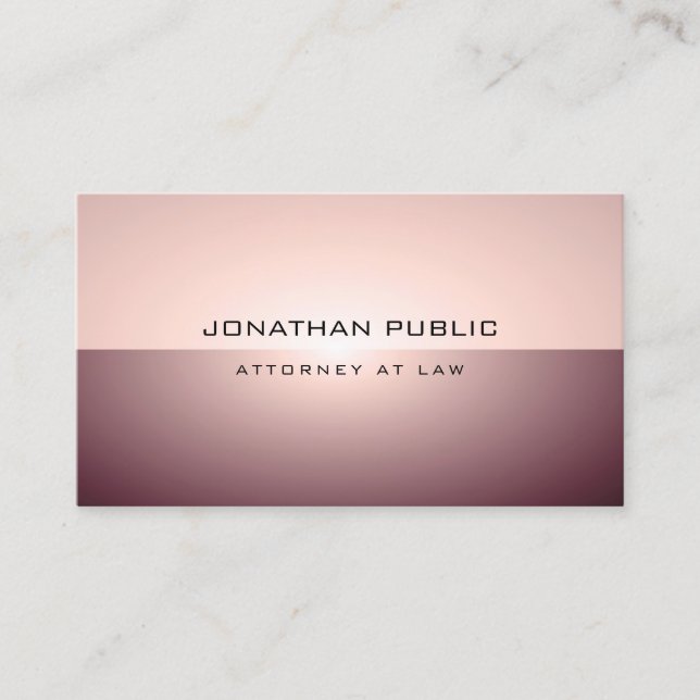 Attorney Lawyer Template Law Office Modern Elegant Business Card (Front)