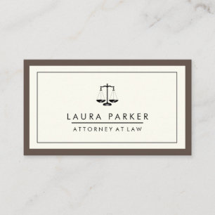 Attorney Legal Lawyer Black Scale Professional Business Card