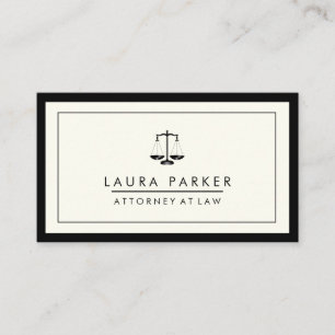 Attorney Legal Lawyer Black Scale Professional Business Card