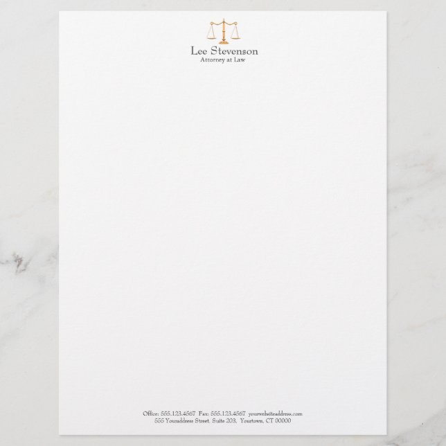 Attorney Letterhead (Front)