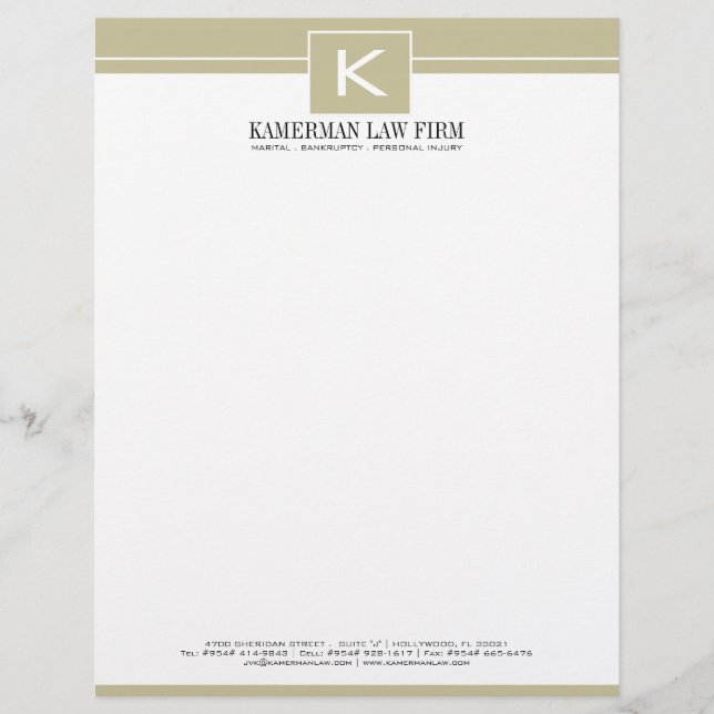 Attorney Letterhead Design (Front)
