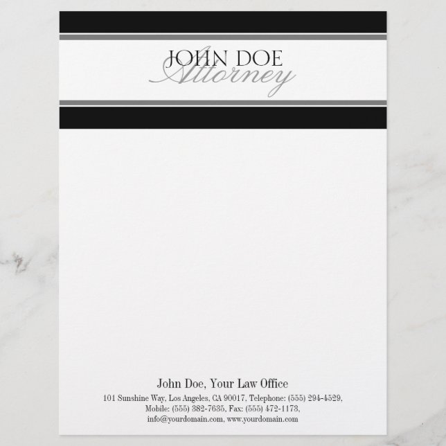 Attorney Letterhead SilverScript MatchBusinessCard (Front)