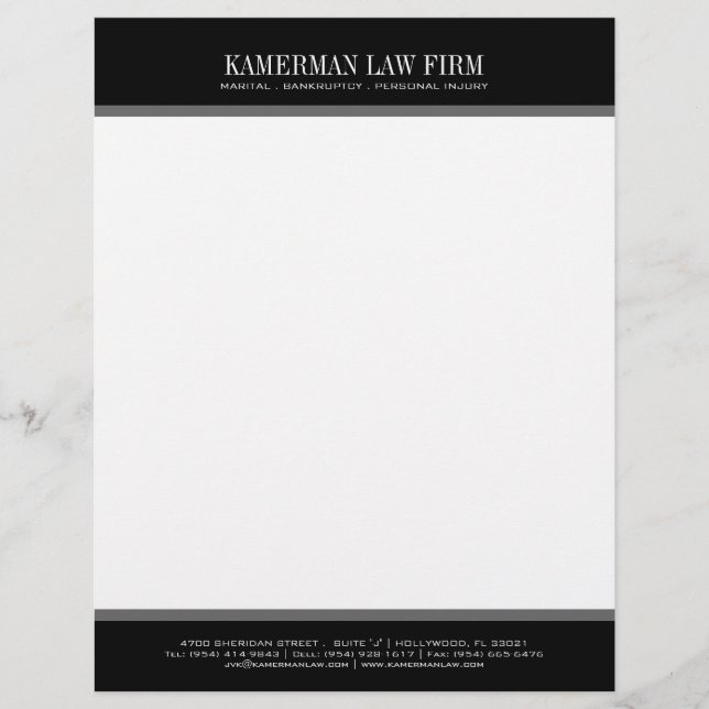 Attorney Letterhead Template (Front)