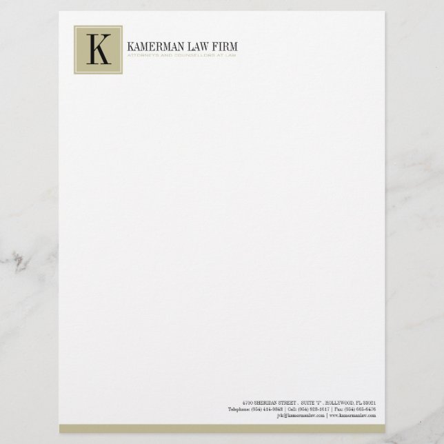 Attorney Letterhead Template (Front)