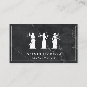 Attorney Marble Legal Justice Business Card