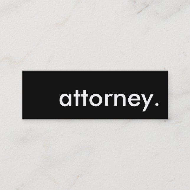 attorney. mini business card (Front)