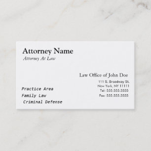 Attorney Modern - Simple, Clean, Elegant Business Card