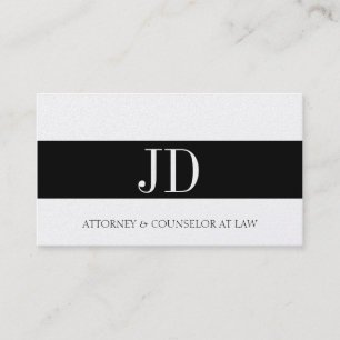 Attorney Monogram Platinum Bandit Business Card