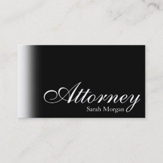 Attorney of Law Business Card Bold Black & White