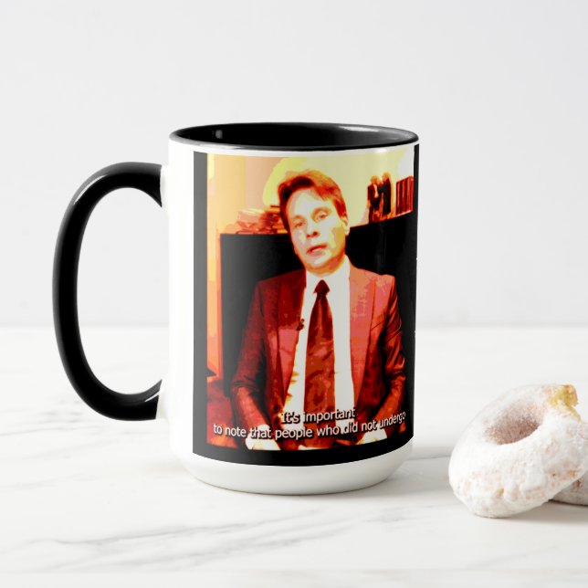 Attorney Peter Stassen Quote by RoseWrites Mug (With Donut)