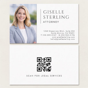 Attorney Photo QR Code Business Card