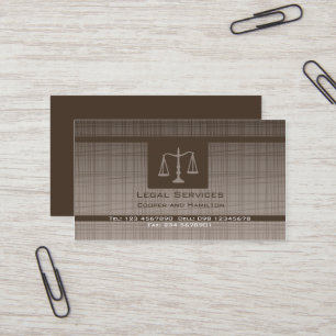Attorney Scales of Justice Business Card