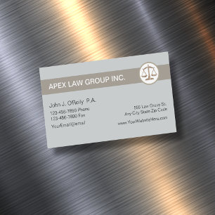 Attorney Theme Magnetic Business Card