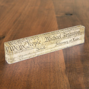 Attorney United States Constitution Nameplate