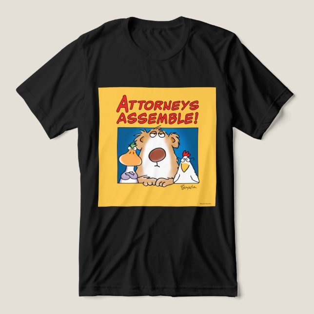 ATTORNEYS ASSEMBLE Sandra Boynton Tri-Blend Shirt (Design Front)