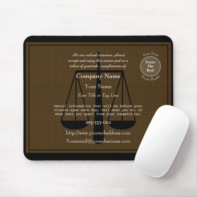 Attorney's Promotional Mouse Pad - HAMbyWG (With Mouse)