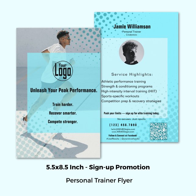 Attract Athletes Advanced Fitness Personal Trainer Flyer (5.5x8.5 Inch, Attract Athletes Advanced Fitness Personal Trainer Flyer)