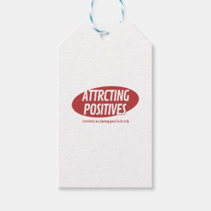 Attracting Positives Good Luck Only Typography Des Gift Tags