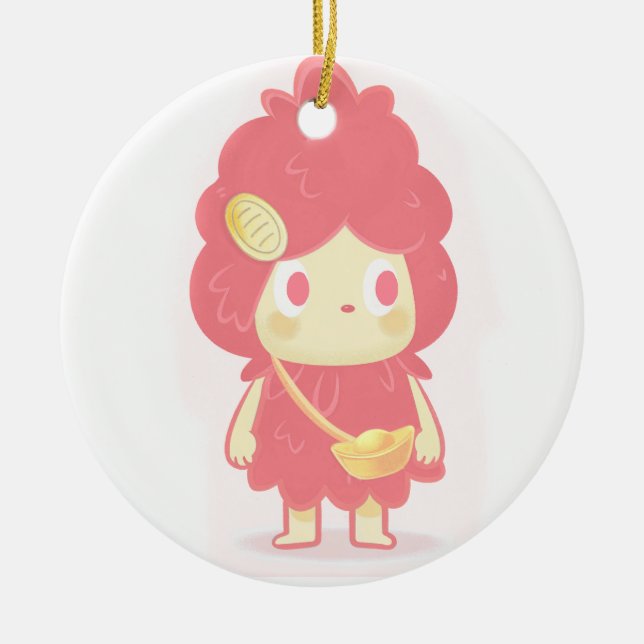 Attracting Wealth Ceramic Tree Decoration (Front)